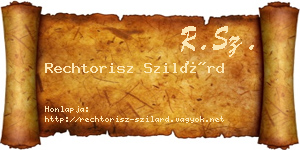 Rechtorisz Szilárd névjegykártya