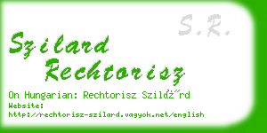 szilard rechtorisz business card